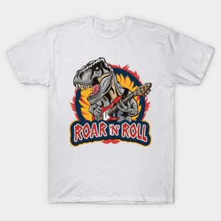 Roar N Roll: T-Rex Takes the Stage T-Shirt